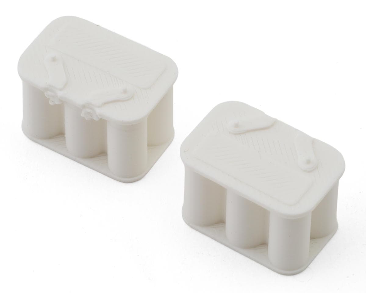 Knight Customs 1/10 Car Battery Scale Accessory (White) (2) (PLA)