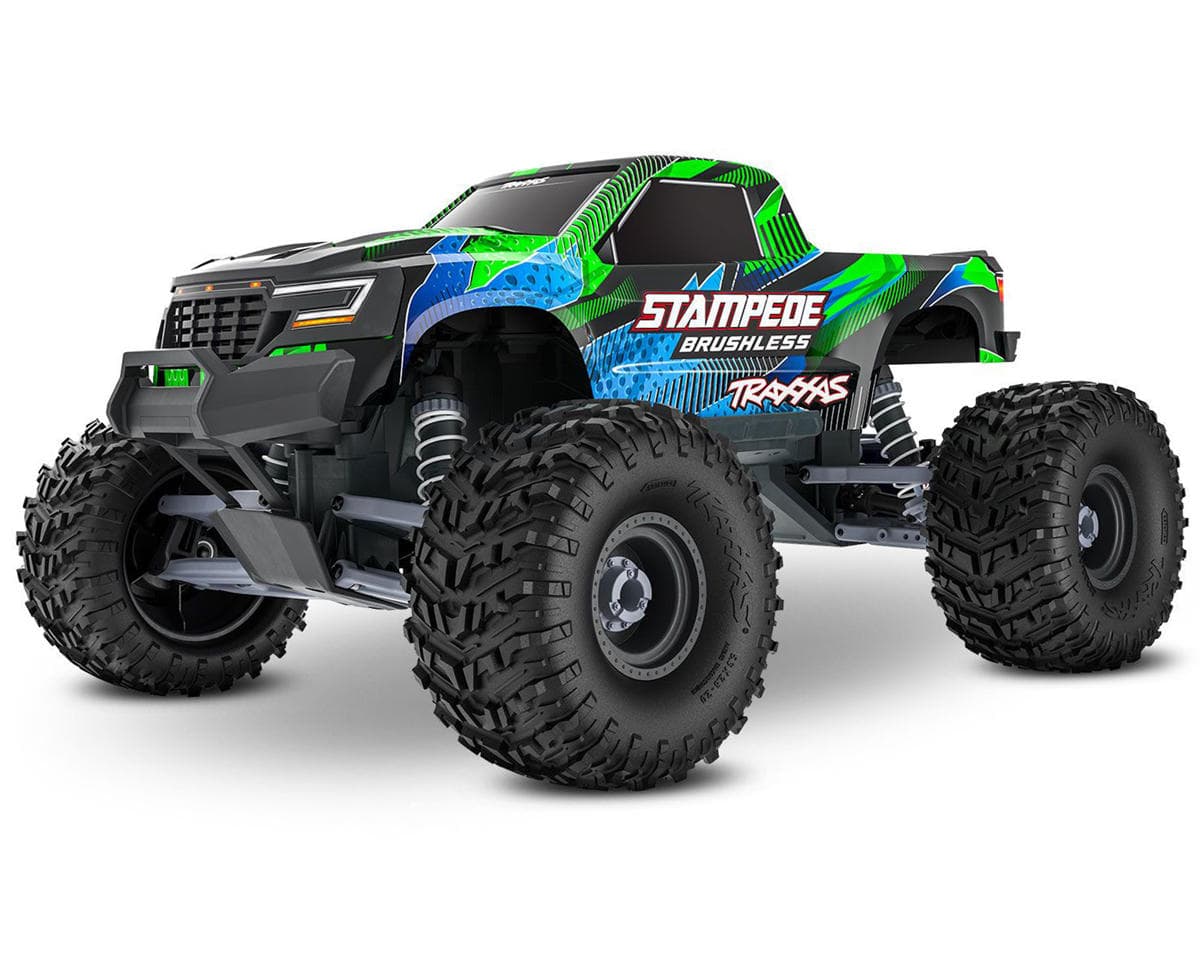 Traxxas Stampede VX3 1/10 RTR 2WD Brushless Monster Truck (Green) w/VX3 ESC, TQi™ Sport 2.4GHz Radio & TSM®