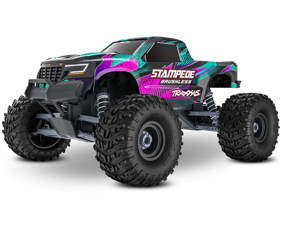 Traxxas Stampede VX3 1/10 RTR 2WD Brushless Monster Truck (Pink) w/VX3 ESC, TQi™ Sport 2.4GHz Radio & TSM®