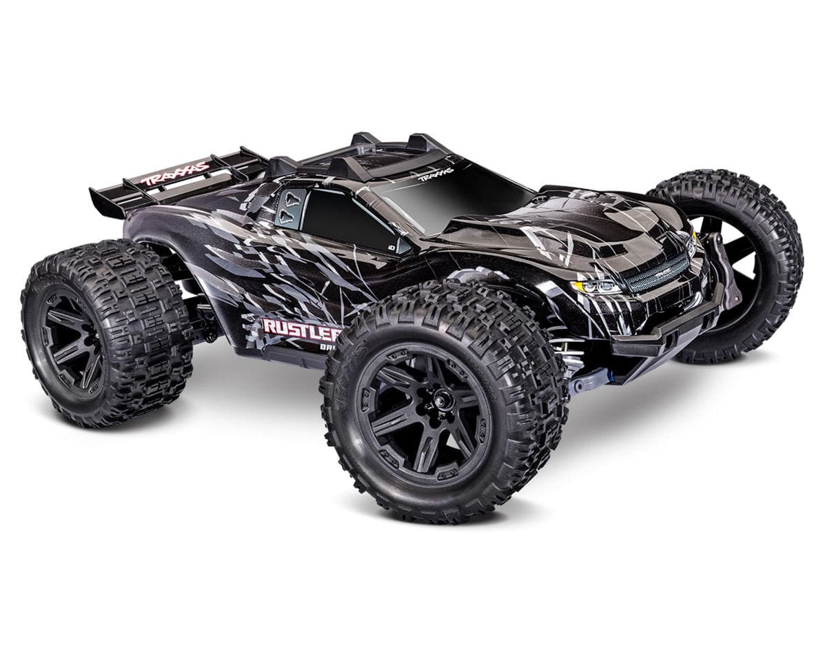 Traxxas Rustler® 4x4 VX3 1/10 RTR 4WD Brushless Stadium Truck (Black) w/VX3 ESC, TQi™ Sport 2.4GHz Radio & TSM®