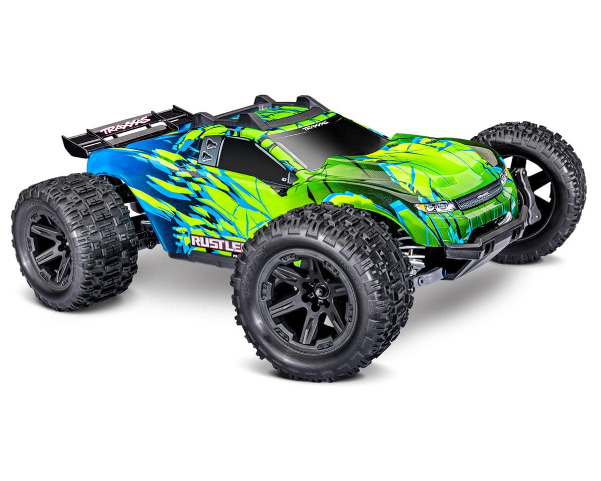 Traxxas Rustler® 4x4 VX3 1/10 RTR 4WD Brushless Stadium Truck (Green) w/VX3 ESC, TQi™ Sport 2.4GHz Radio & TSM®