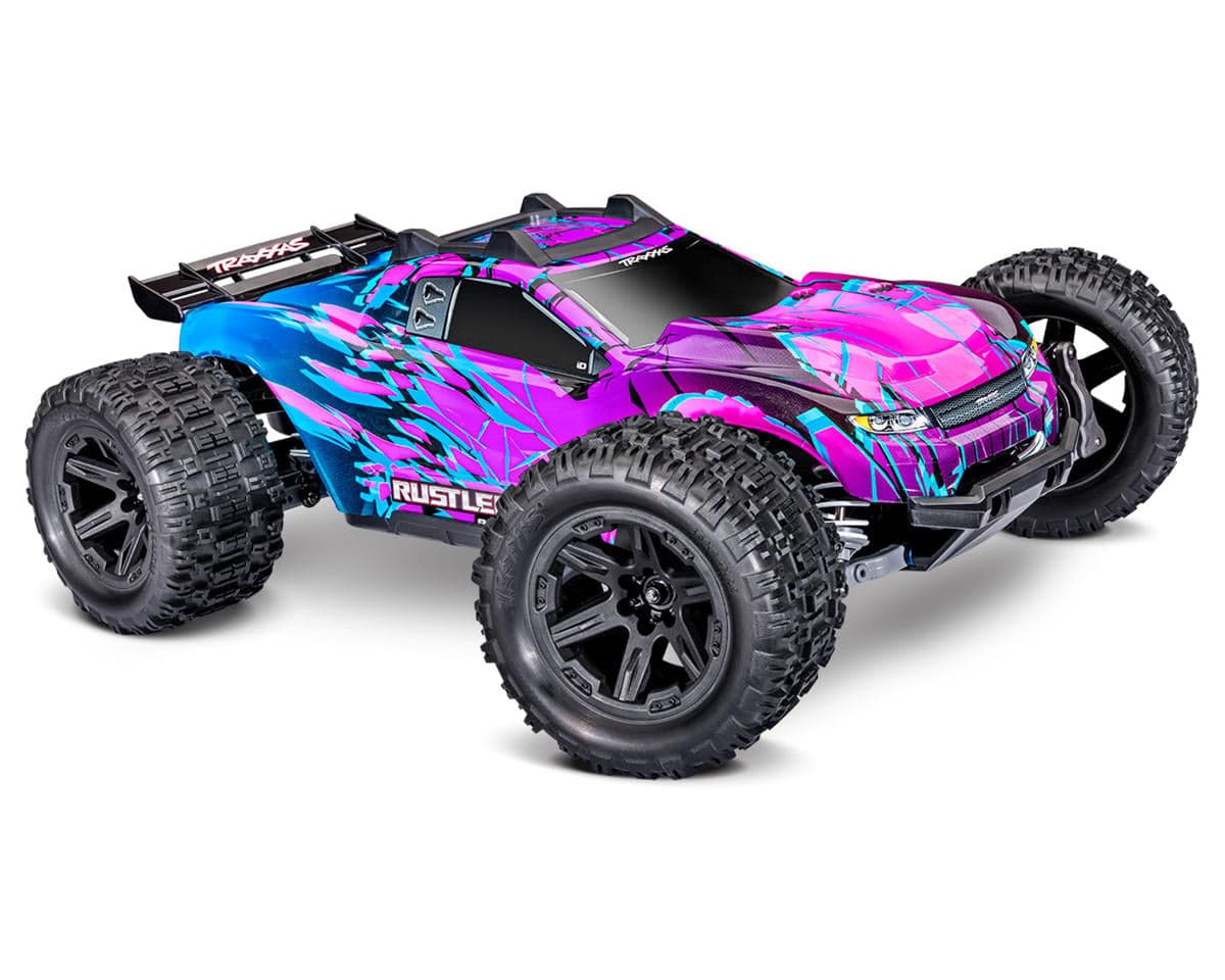 Traxxas Rustler® 4x4 VX3 1/10 RTR 4WD Brushless Stadium Truck (Purple) w/VX3 ESC, TQi™ Sport 2.4GHz Radio & TSM®