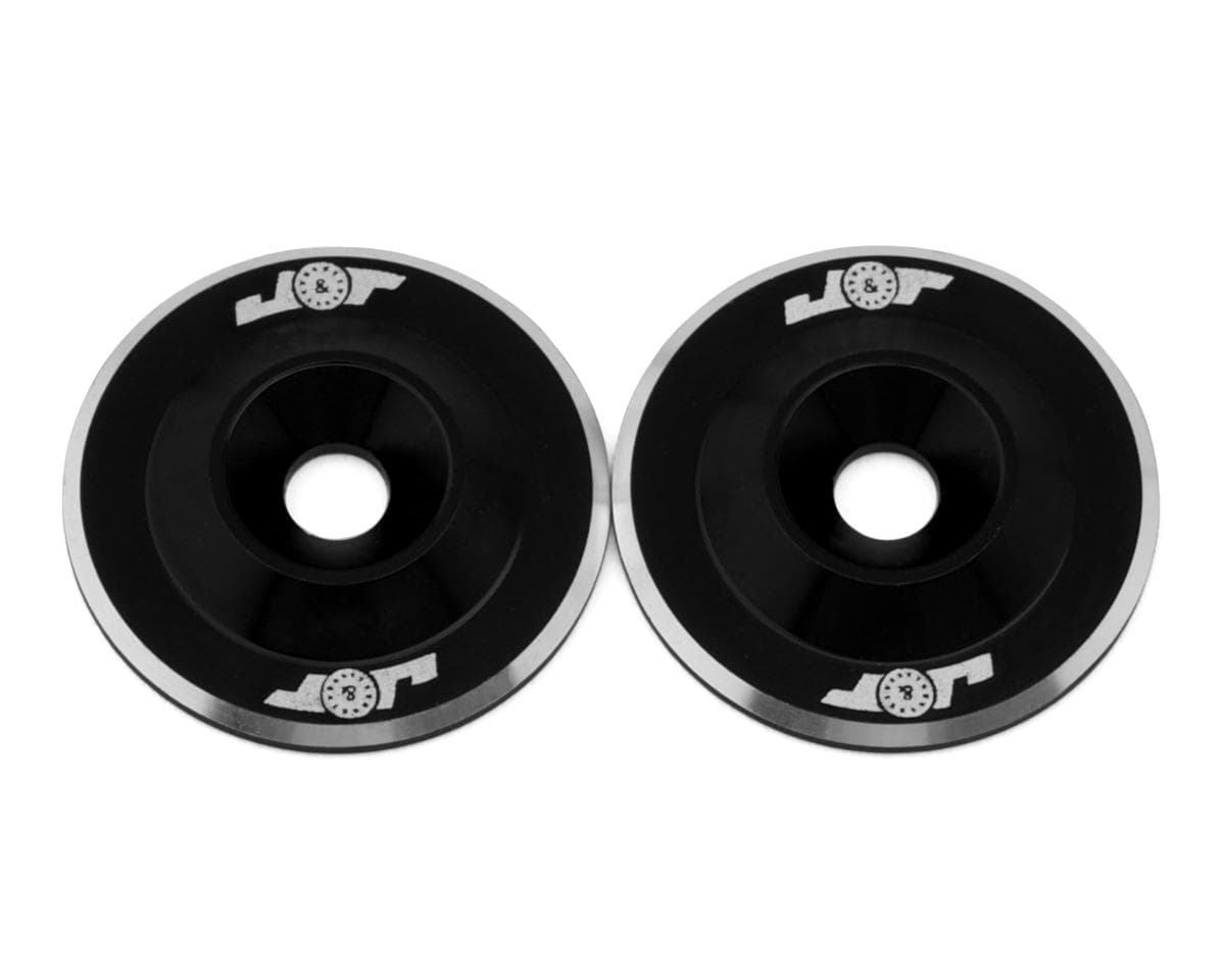J&T Bearing Co. 3mm Lightweight 1/10 Scale Wing Button (Black) (2)