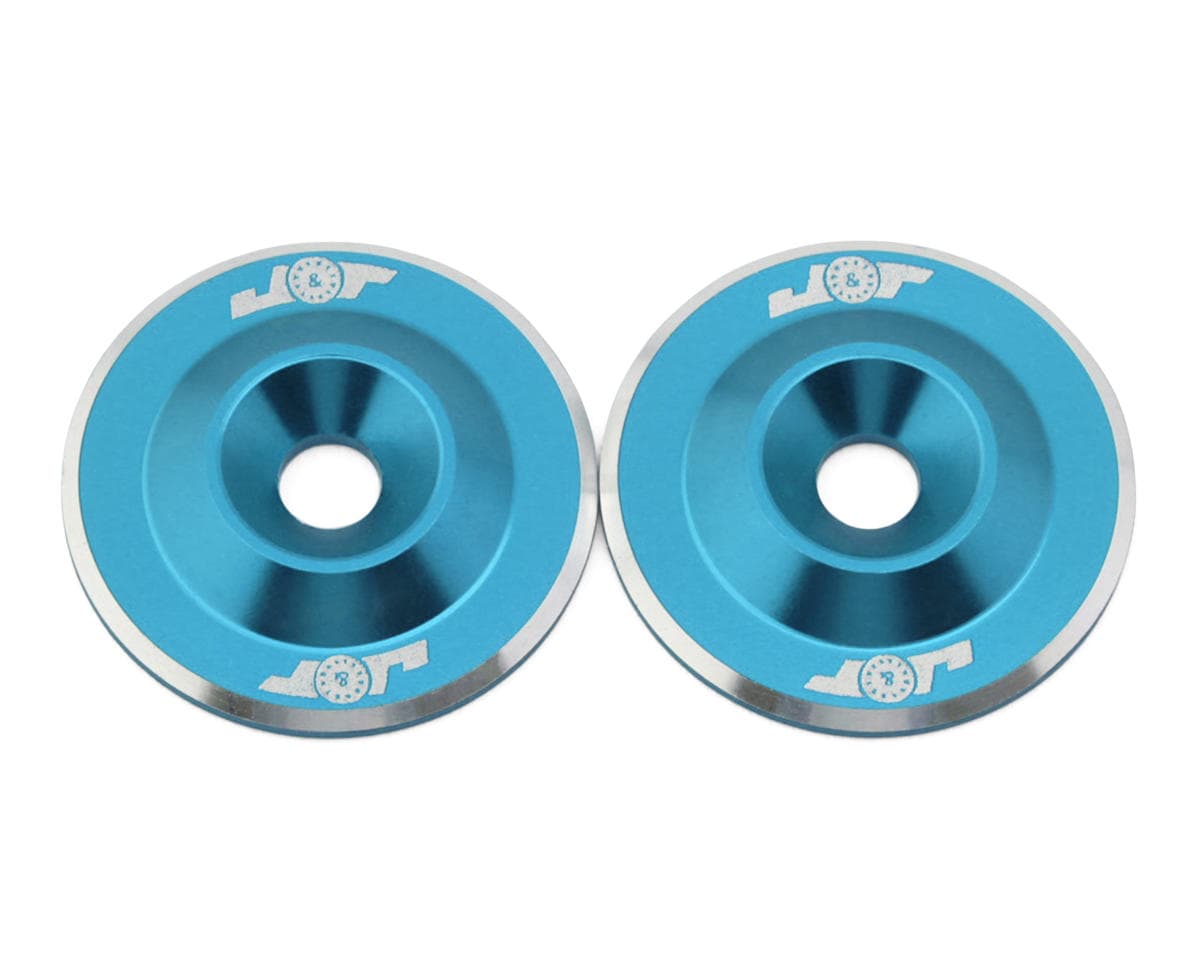 J&T Bearing Co. 3mm Lightweight 1/10 Scale Wing Button (Light Blue) (2)