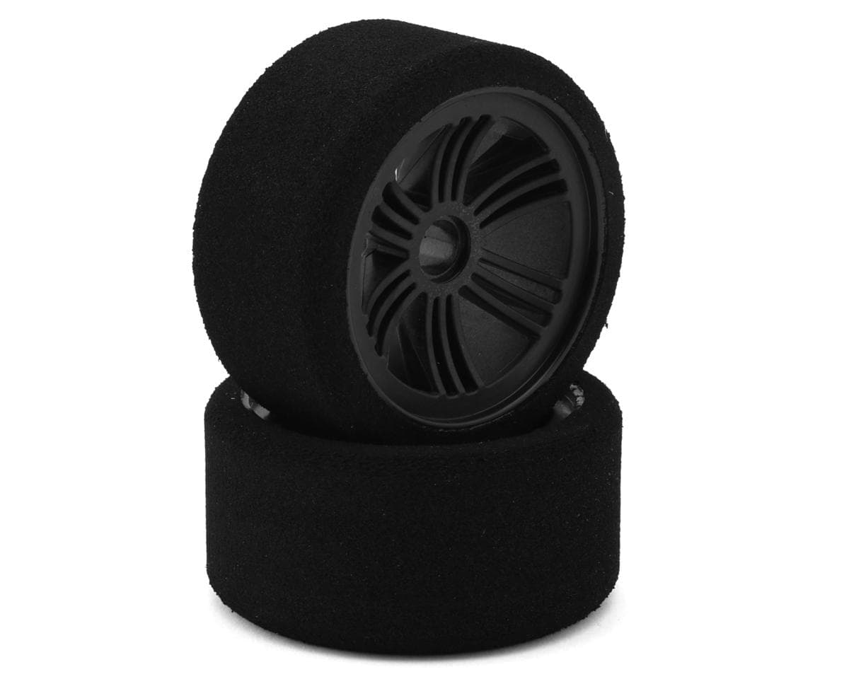 Contact WGT10 60mm Carbon 1/10 Pre-Mounted Front Foam Tires (Black) (2) (30 Shore)