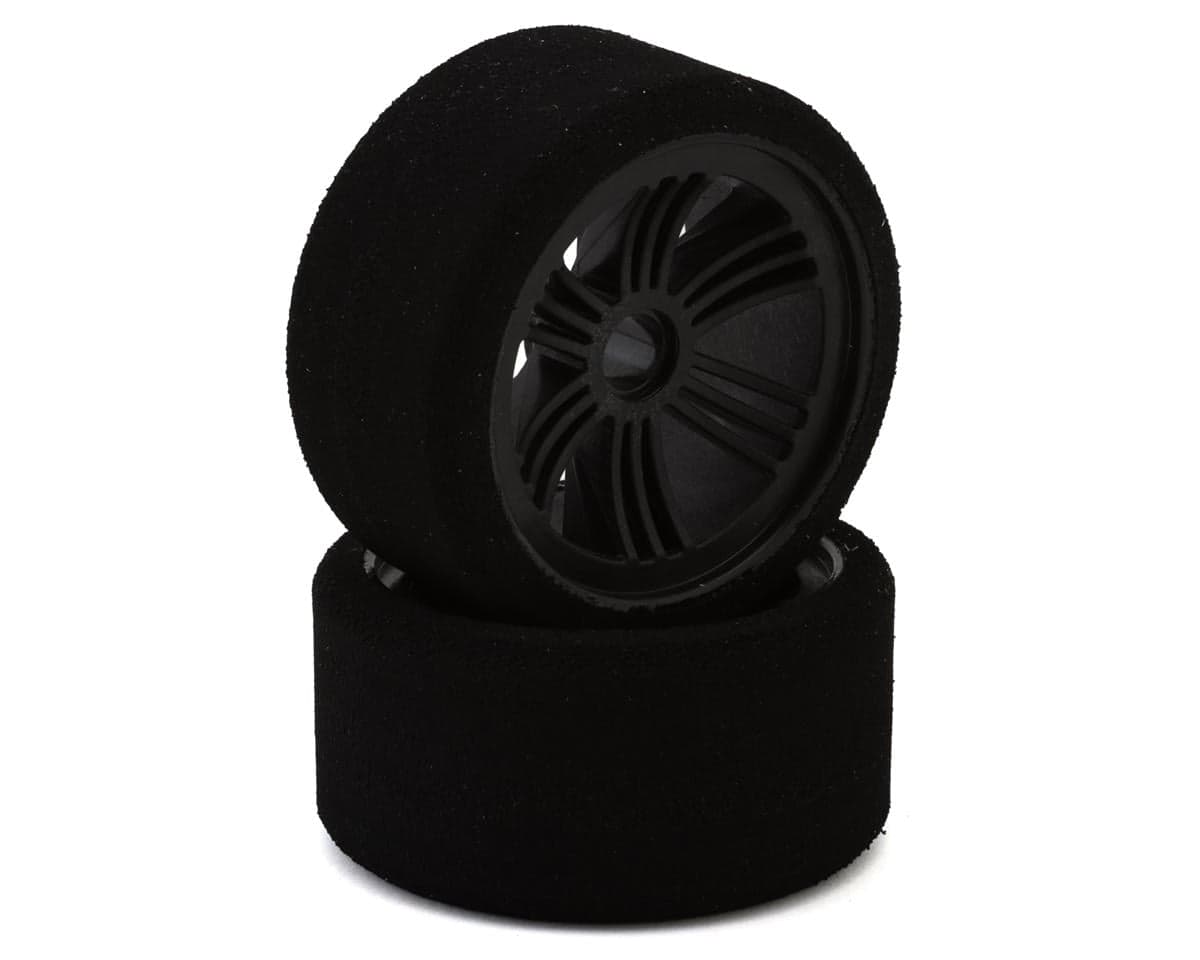 Contact WGT10 60mm Carbon 1/10 Pre-Mounted Front Foam Tires (Black) (2) (35 Shore)