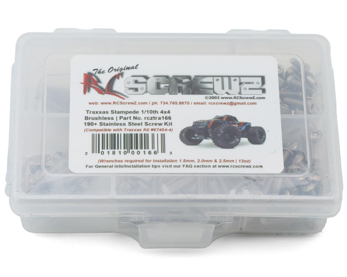 RC Screwz Stainless Steel Screw Kit for Traxxas® Stampede 4x4 VX3 1/10 Brushless Monster Truck