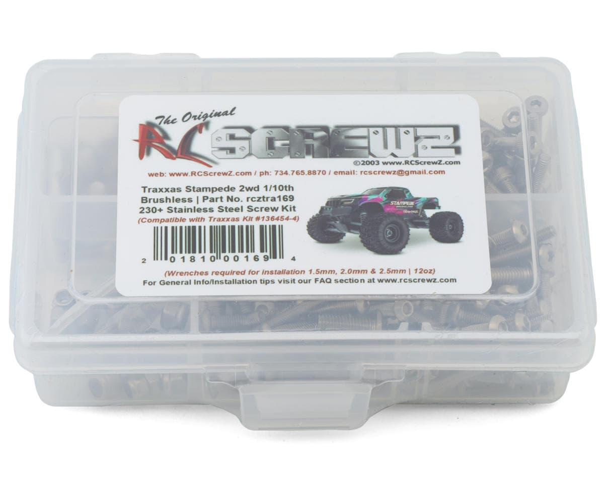RC Screwz Stainless Steel Screw Kit for Traxxas® Stampede 1/10 2WD Brushless Monster Truck