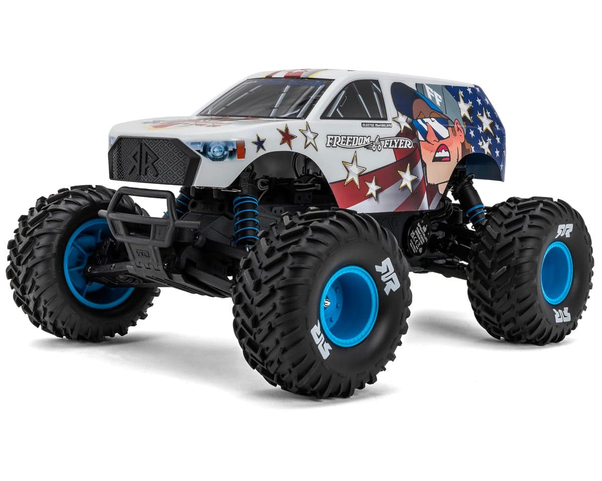 Arrma Freedom Flyer 223S BLX 1/10 2WD RTR Brushless Monster Truck (White) w/SLT2 2.4GHz Radio, DSC, Battery & Charger
