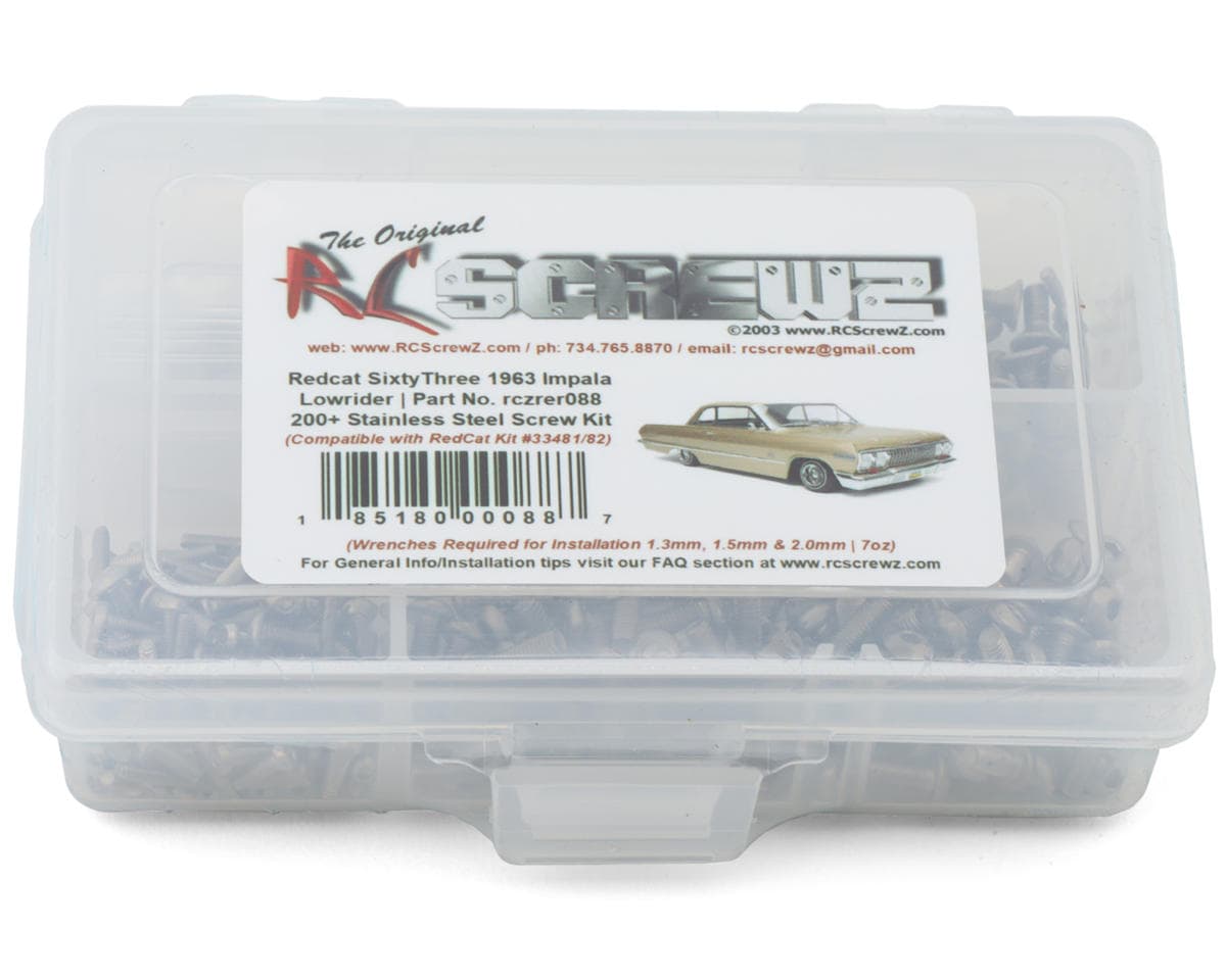 RC Screwz Redcat SixtyThree Chevrolet Impala 1/10 Lowrider Stainless Steel Screw Kit