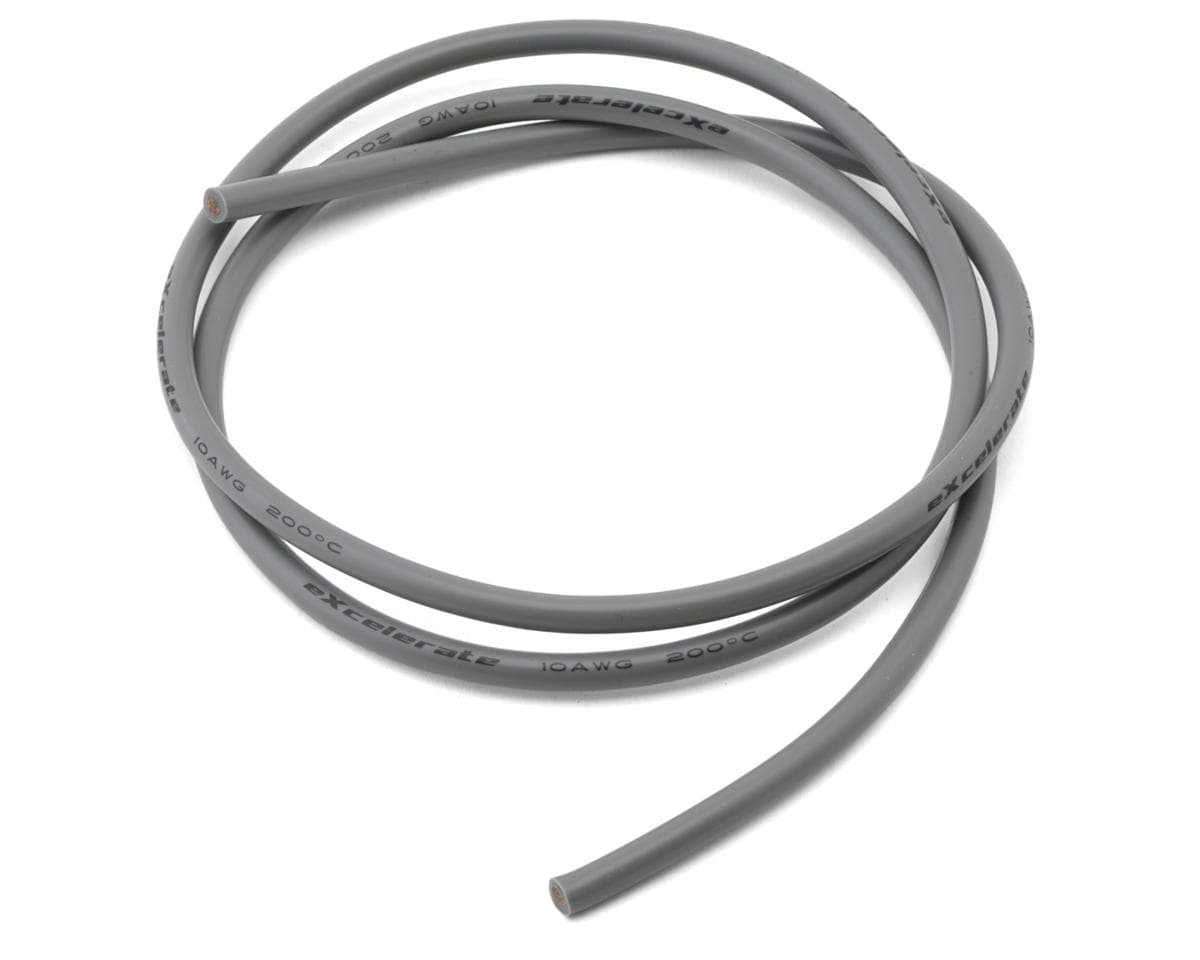 eXcelerate Silicone Wire (Grey) (1 Meter) (10AWG)