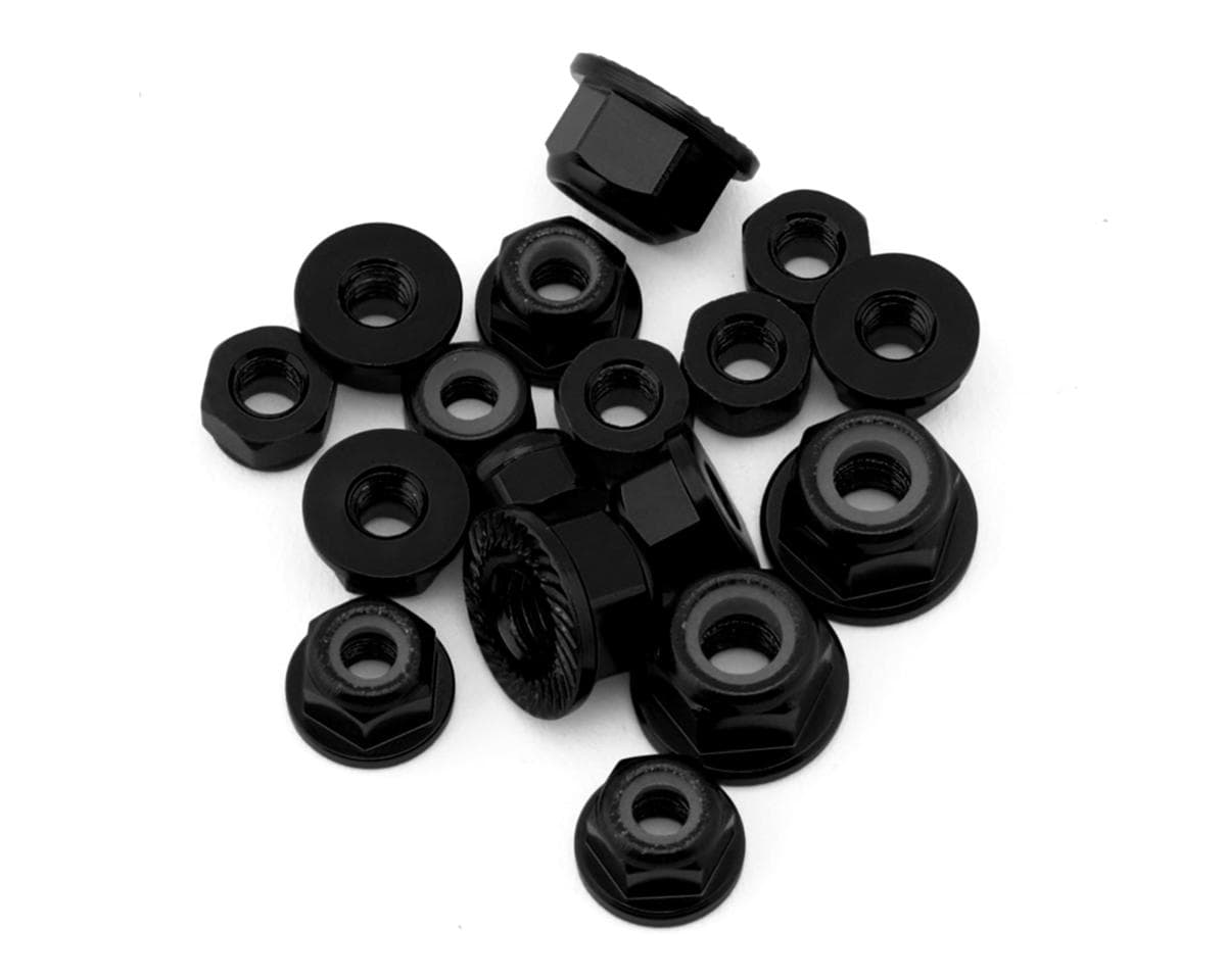 175RC Team Associated RC10B7.1/T7 Aluminum Locknut Kit (Black) (17)