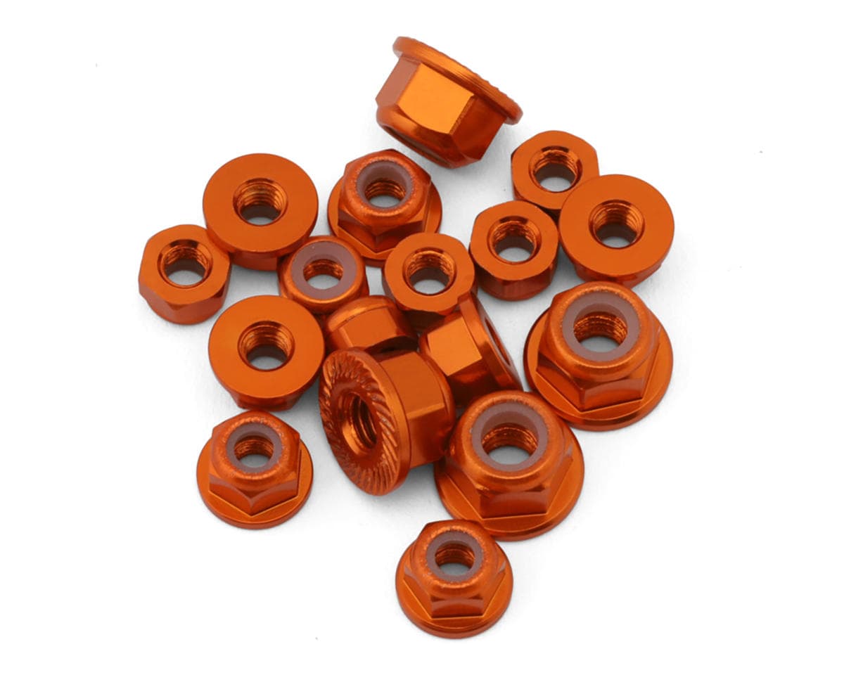 175RC Team Associated RC10B7.1/T7 Aluminum Locknut Kit (Orange) (17)