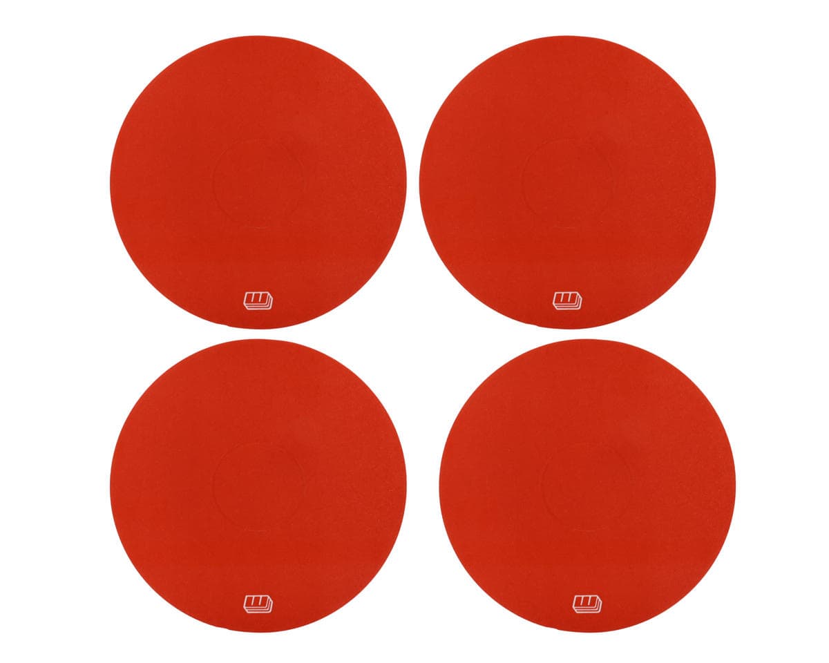 Whitz Racing Products Workhorse 2.2" 1/10 Off-Road Dirt Oval Wheel Stickers (Red) (4)