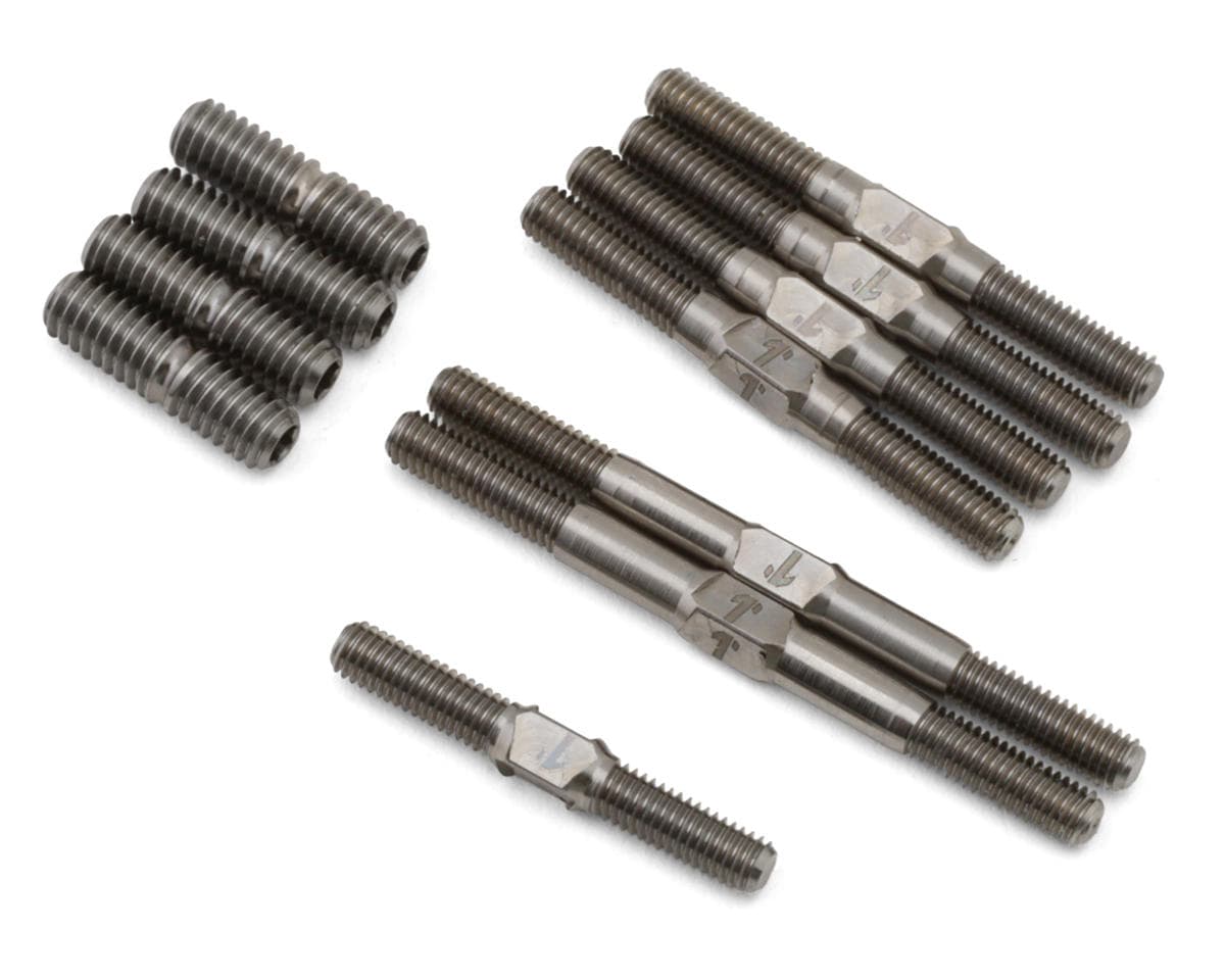 1UP Racing XRAY X4F 2027 Pro Duty Titanium Turnbuckles Set (Silver) (Adjustable Links)