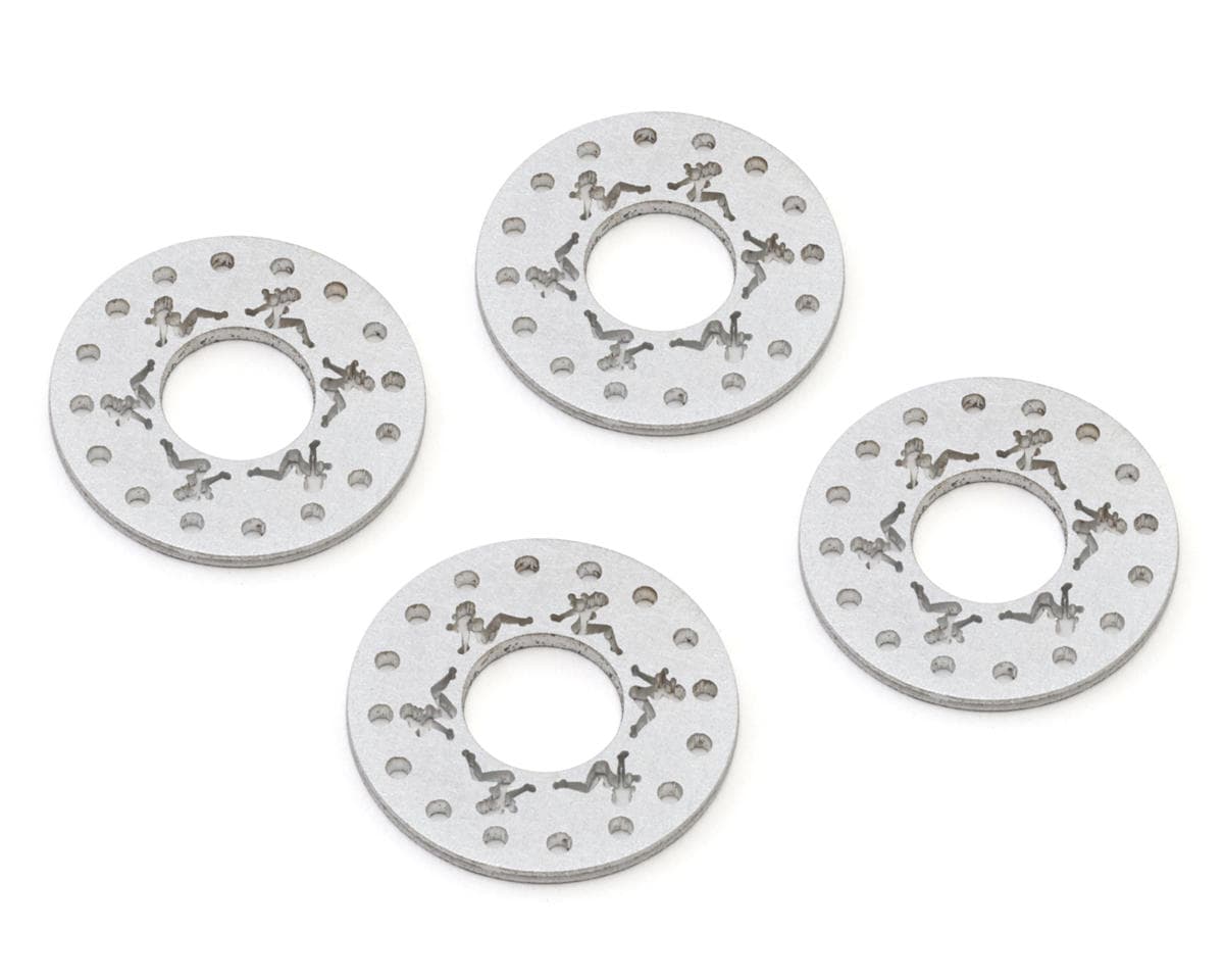 SmithBuilt Scale Designs 1.3" Aluminum Chick Beadlock Rings (4) (for Injora Wheels 16 Hole)