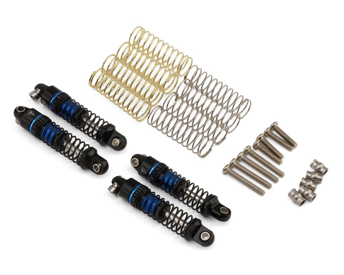 Treal Hobby Axial SCX30 23mm Aluminum Threaded Oil-fillable Shocks (Blue) (4)