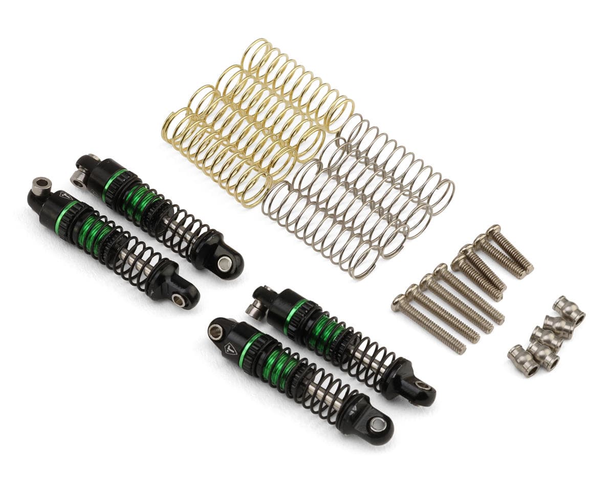 Treal Hobby Axial SCX30 23mm Aluminum Threaded Oil-fillable Shocks (Green) (2)