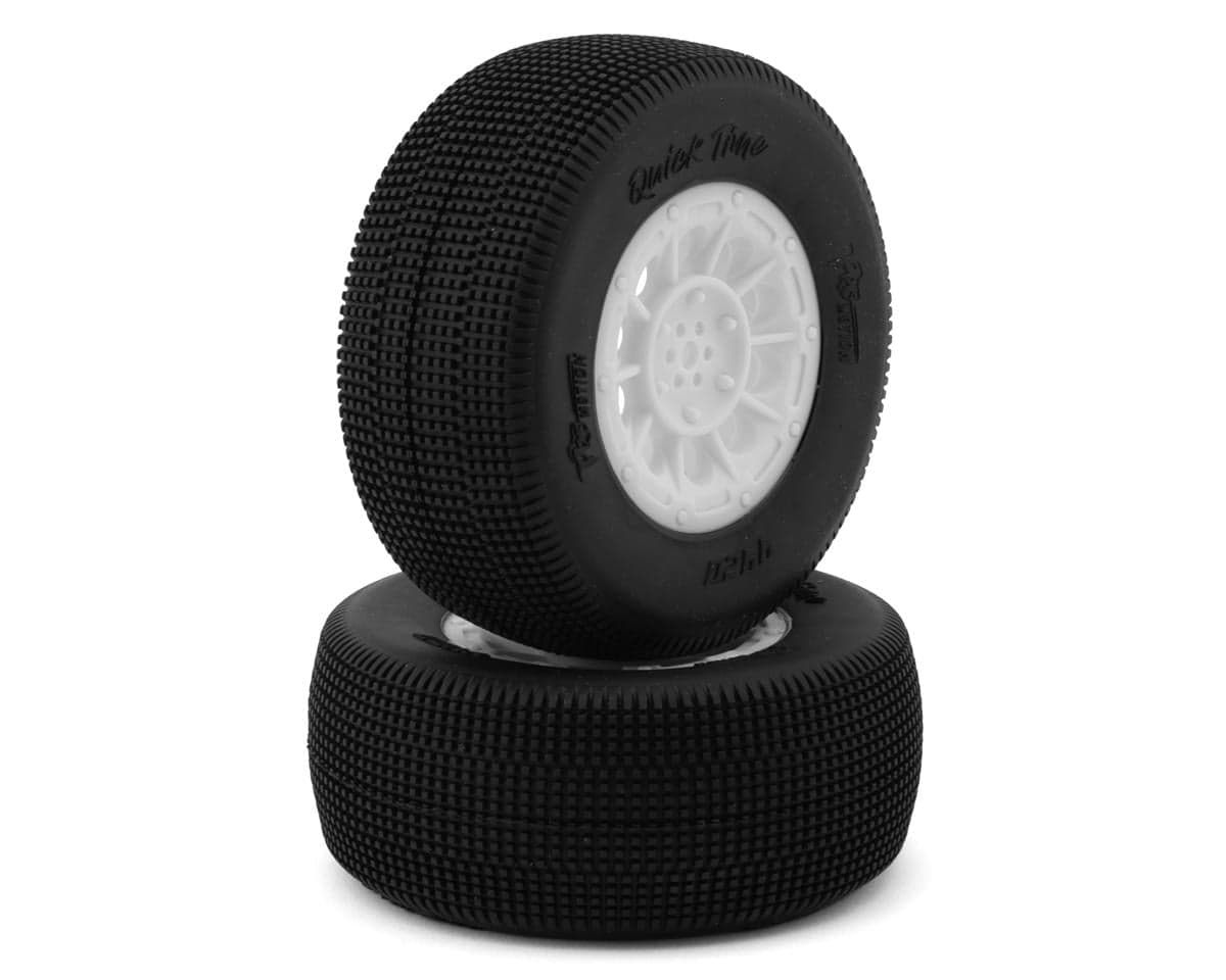 Pro-Motion Quicktime SCT 2.2" Short Course Pre-Mounted Tires (White) (2) (T2) (0 Offset)