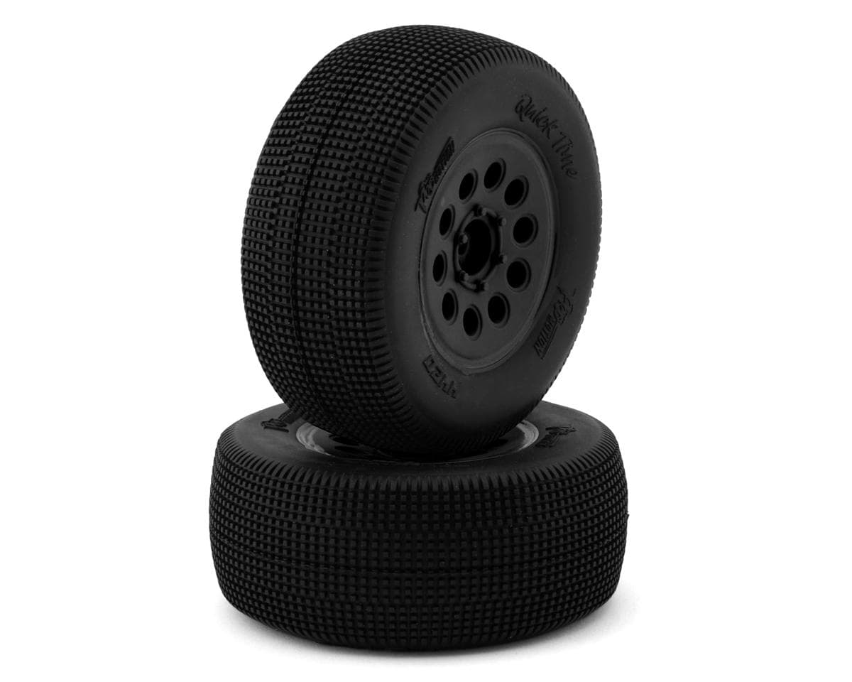 Pro-Motion Quicktime SCT 2.2" Short Course Pre-Mounted Tires (Black) (2) (T3) (3mm Offset)