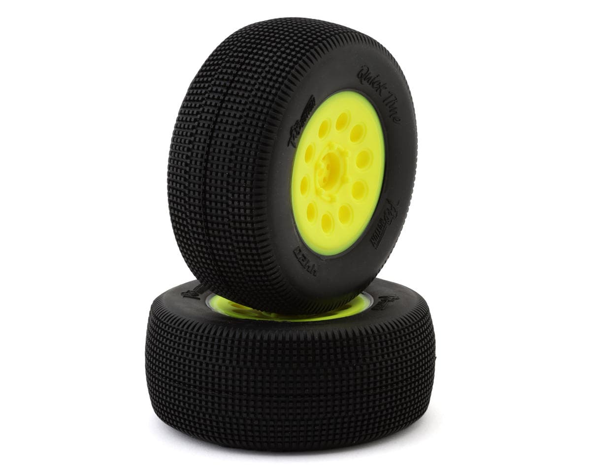 Pro-Motion Quicktime SCT 2.2" Short Course Pre-Mounted Tires (Yellow) (2) (T1) (3mm Offset)