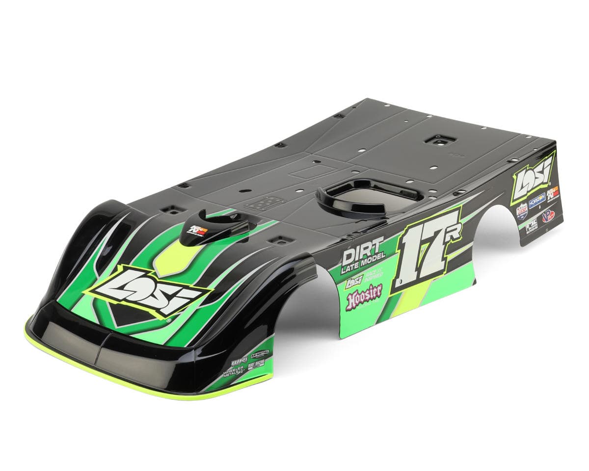 Losi 22S Late Model Pre Painted Body (Black/Green)