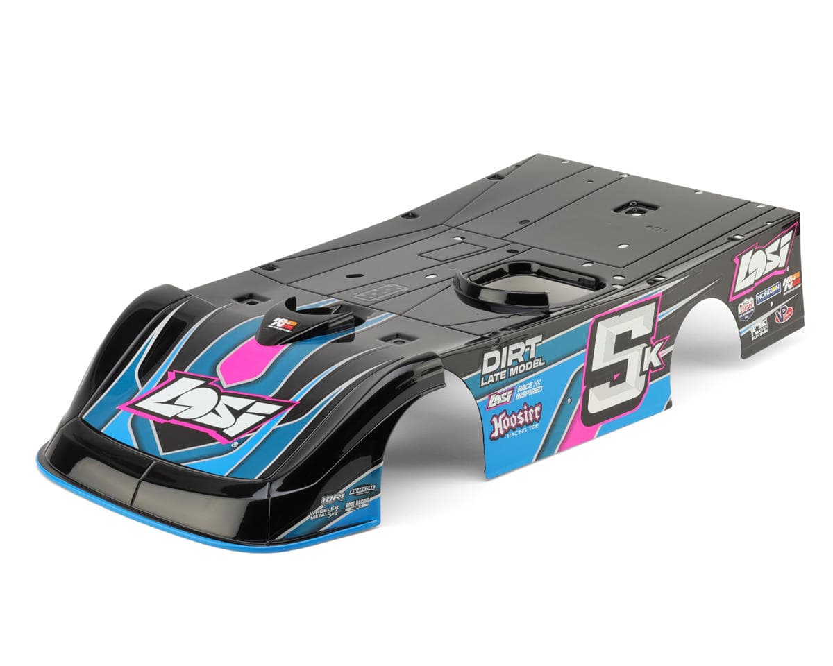 Losi 22S Late Model Pre Painted Body (Black/Blue)