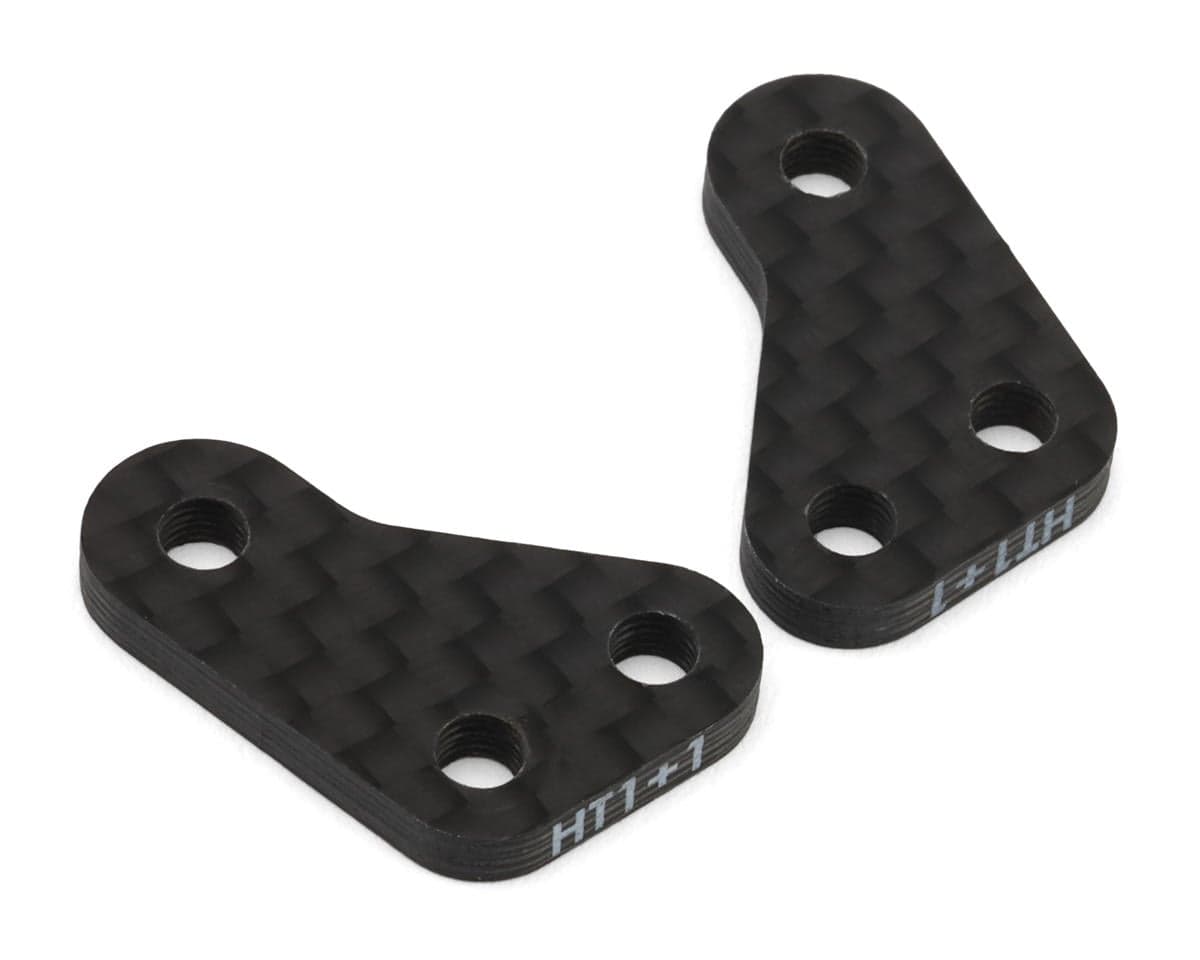 Team Associated RC10B7/B74.1 Factory Team HT Carbon Fiber Steering Block Arms (+1°) (2)