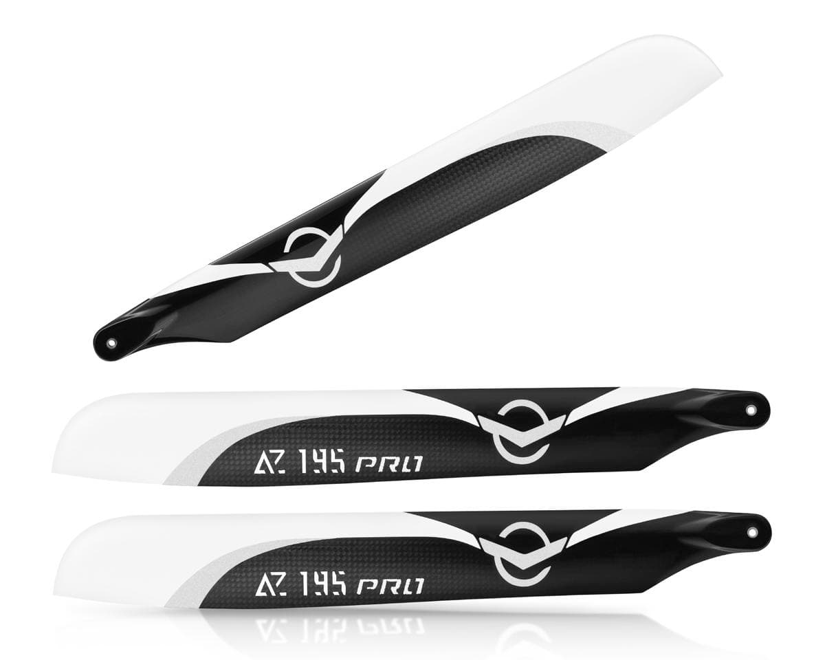 Azure Power Carbon Fiber AZ-195 195mm Main Tri Blade Set (3-Blade Set)