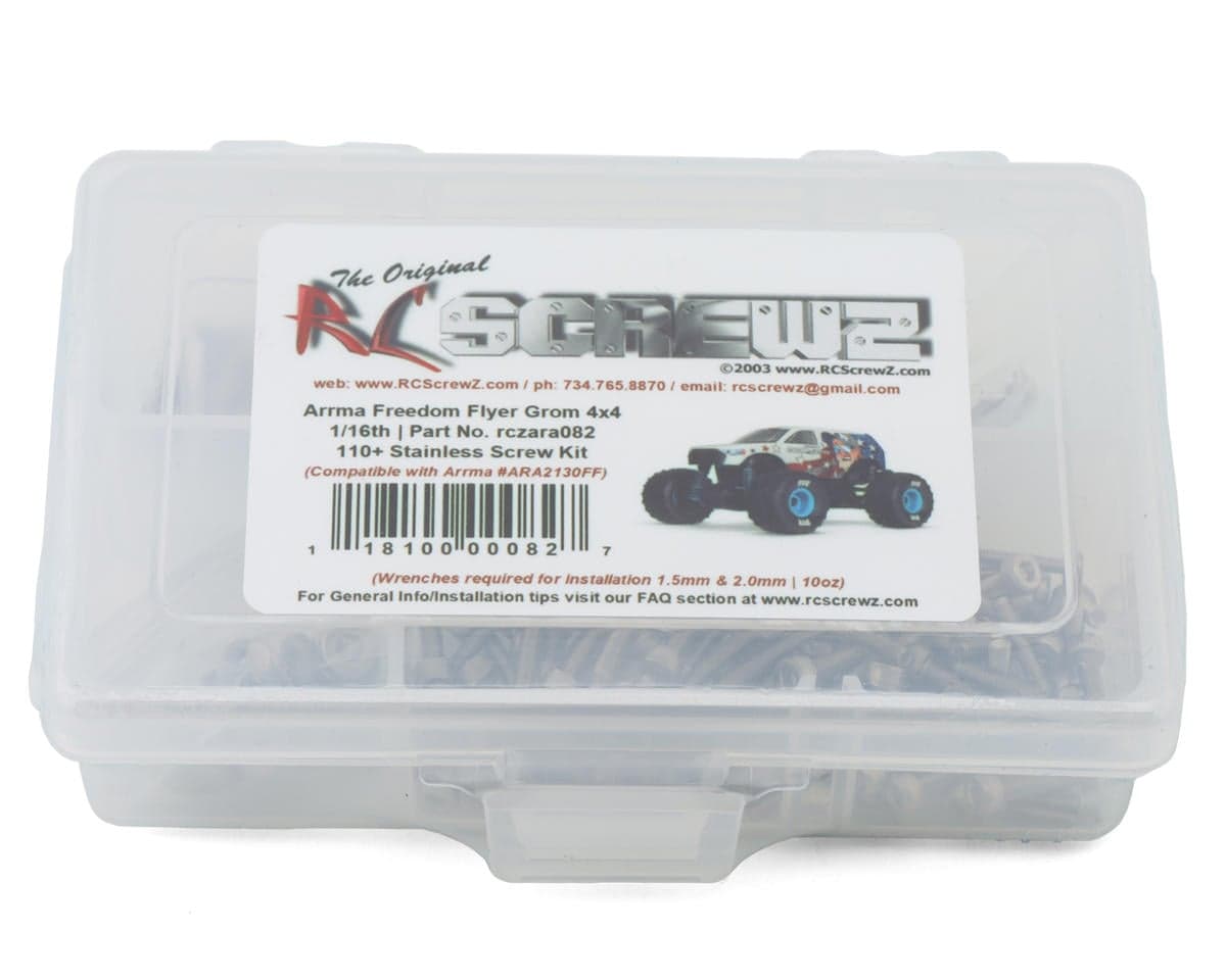 RC Screwz Arrma Freedom Flyer Grom 1/16 4x4 Monster Truck Stainless Steel Screw Kit