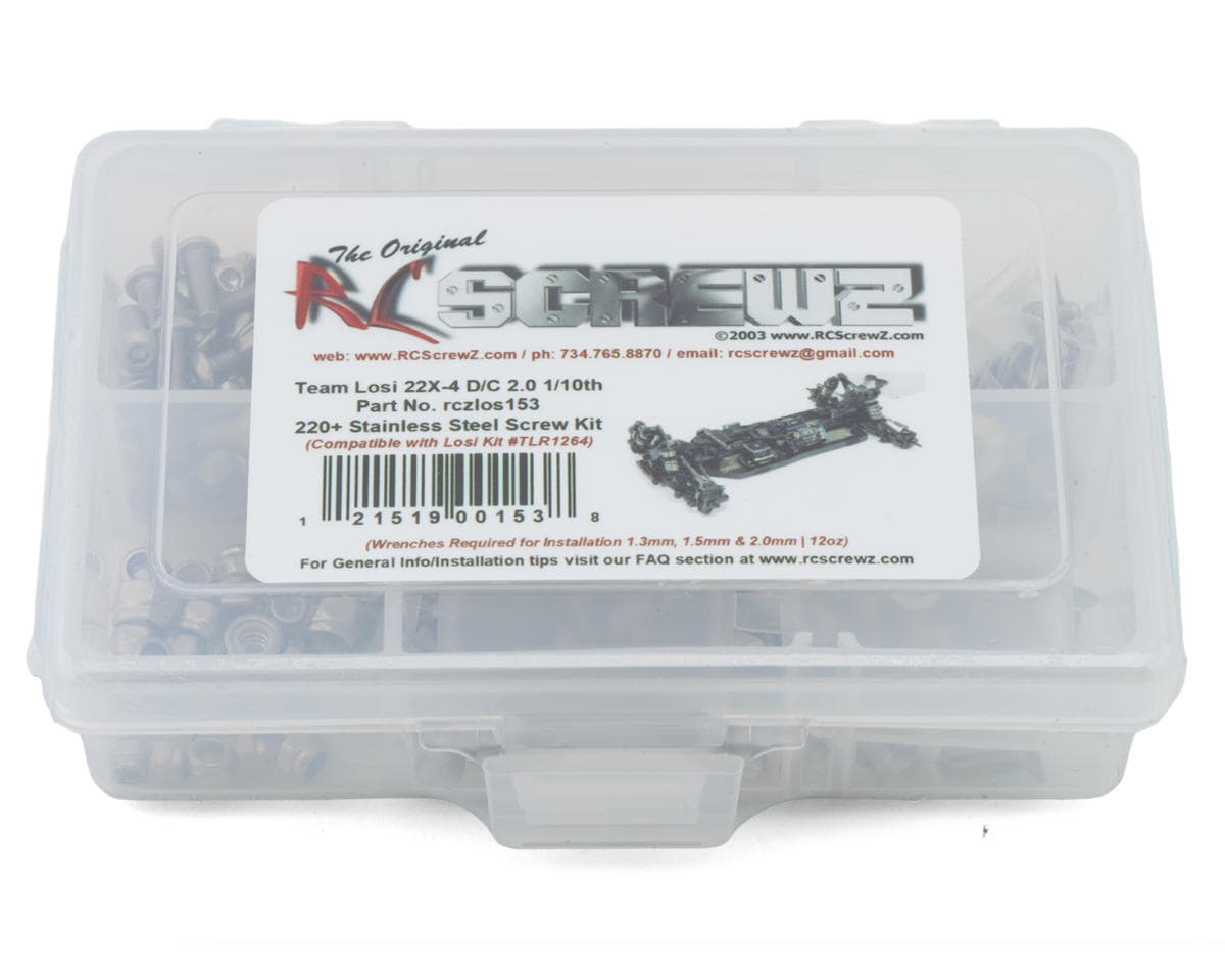 RC Screwz Team Losi Racing 22X-4 2.0 DC 1/10 4WD Buggy Stainless Steel Screw Kit