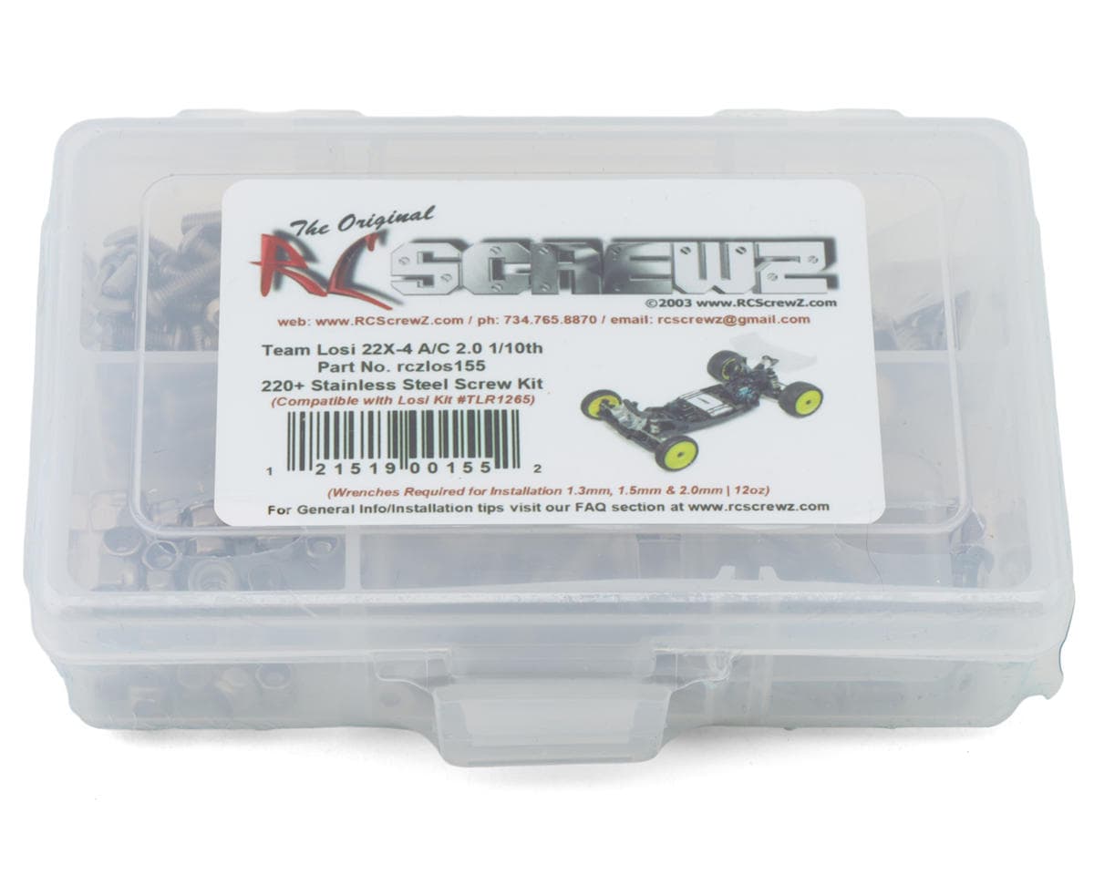 RC Screwz Team Losi Racing 22X-4 2.0 AC 1/10 4WD Buggy Stainless Steel Screw Kit