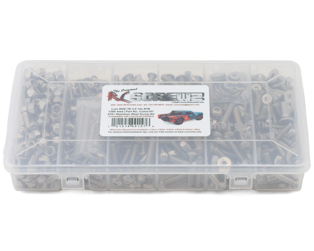 RC Screwz Losi 5IVE-TE 3.0 12S RTR 1/5 4WD Desert Truck Stainless Steel Screw Kit