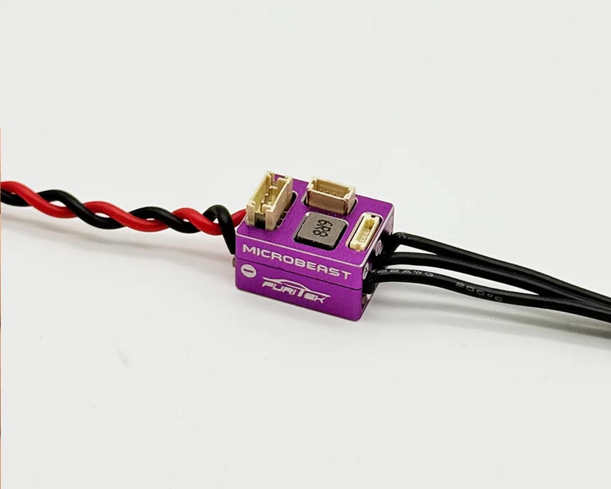Furitek Microbeast 25A Micro 1/28 & 1/24 Drift/Race Sensored Brushless ESC w/WiFi (Purple) Module 2S LiPo