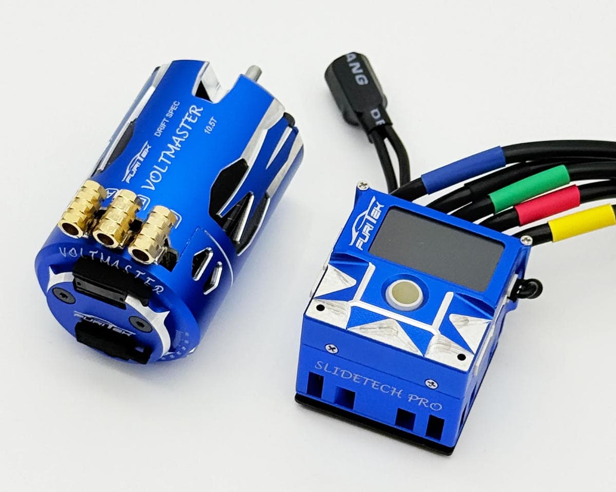 Furitek SlideVolt Pro 1/10 Drift Sensored Brushless ESC & Motor Combo (10.5T) (Blue)