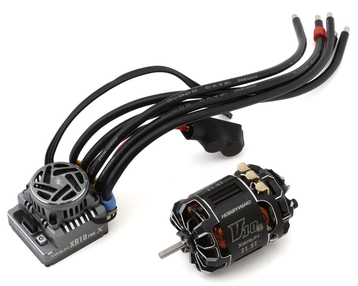 Hobbywing XR10 Pro G3X Stock Spec Sensored Brushless ESC & V10 G5 Motor Combo (21.5T) (Torque)