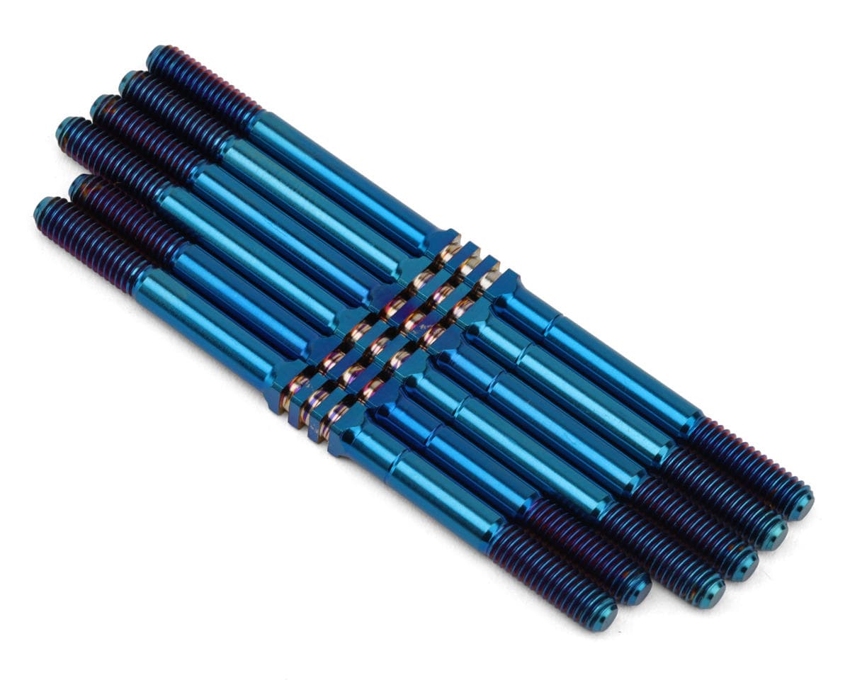JConcepts RC10T7/RC10SC7 Fin Titanium Turnbuckle Set (Blue) (6)