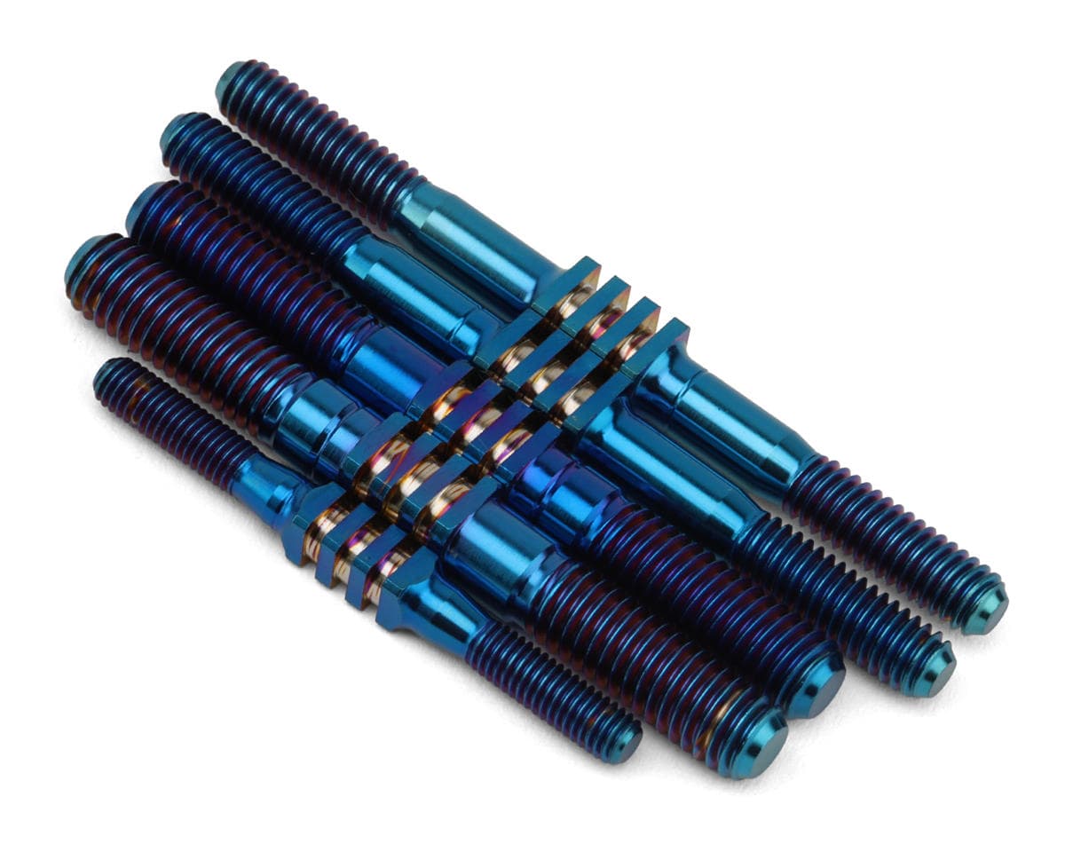 JConcepts Mugen MBX8 Fin Titanium Turnbuckle Set (Blue) (5)