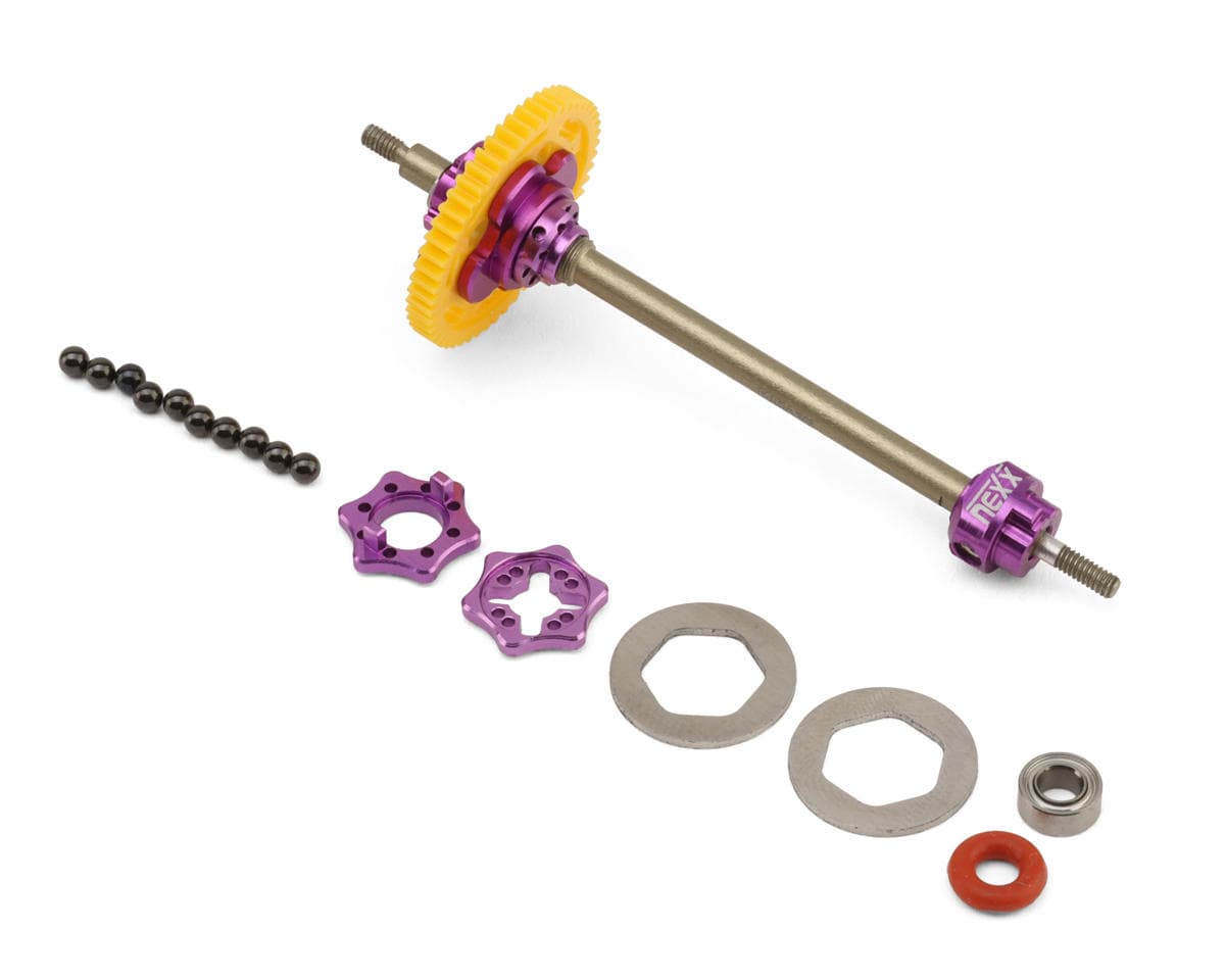 NEXX Racing Kyosho Mini-Z MR03/04 2WD Dual-Function Spool & Ball Differential Set (Purple)