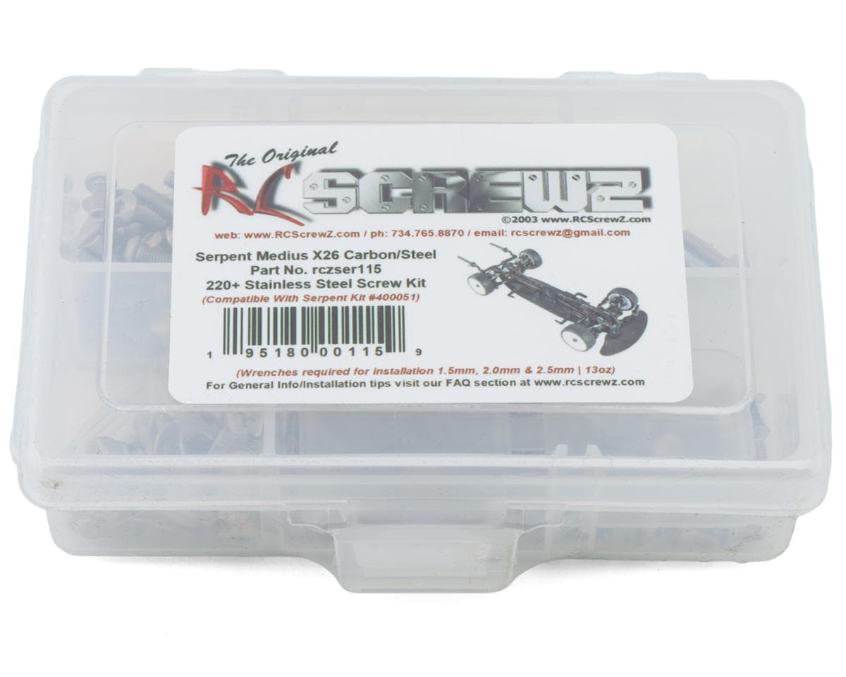 RC Screwz Serpent Medius X26 Stainless Steel Screw Kit