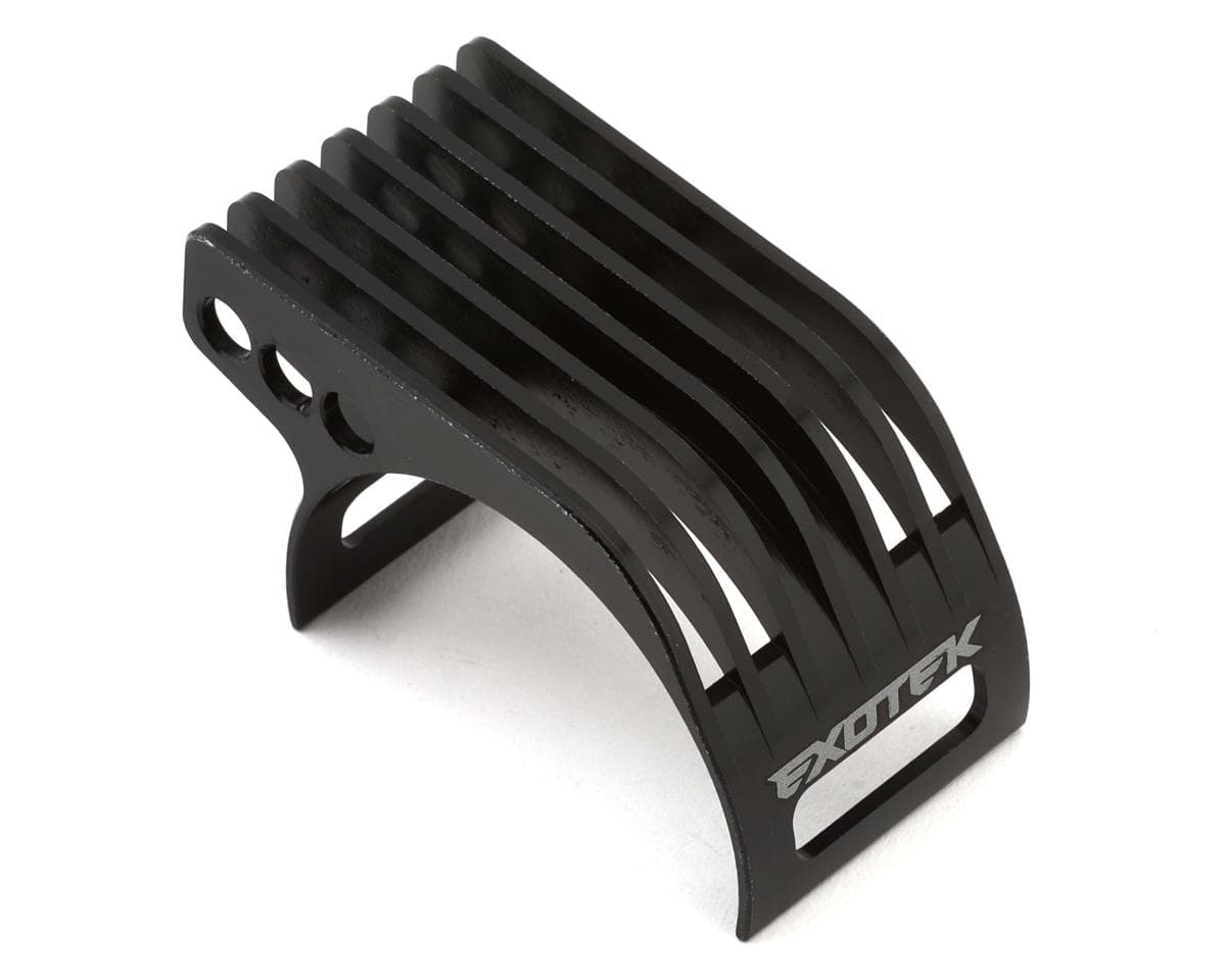 Exotek Aero V3 Aluminum Short Stack Clip-On Motor Heatsink (Black) (1/10 & 1/12 Pan Car)