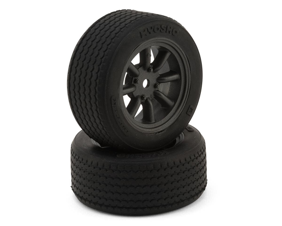 Kyosho Fazer FZ02 Pre-Mounted TC Tires (Black) (2) w/8-Spoke Watanabe Wheels