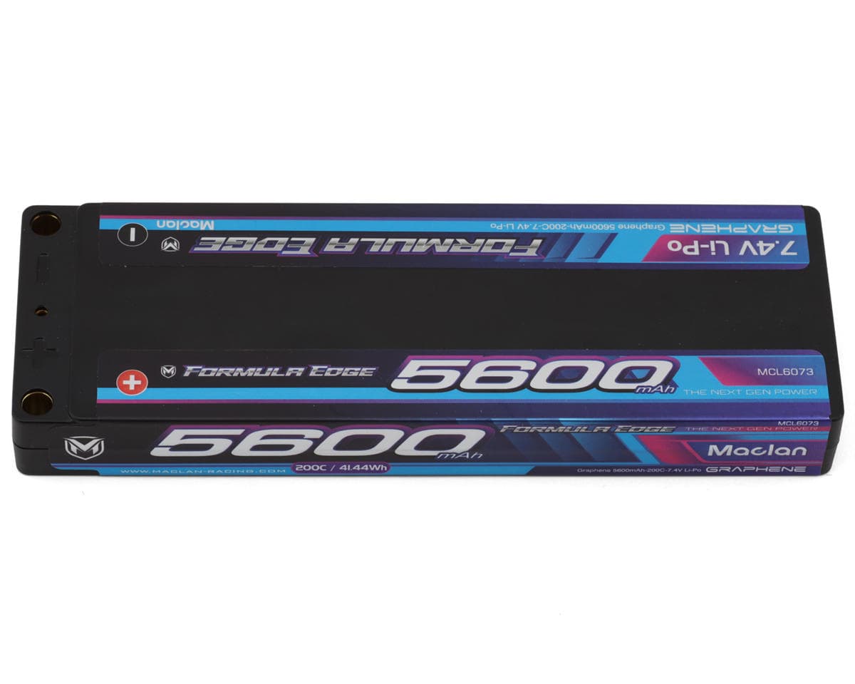Maclan Formula Edge 2S 200C ULCG Stick LiPo Battery (7.4V/5600mAh) w/5mm Bullets