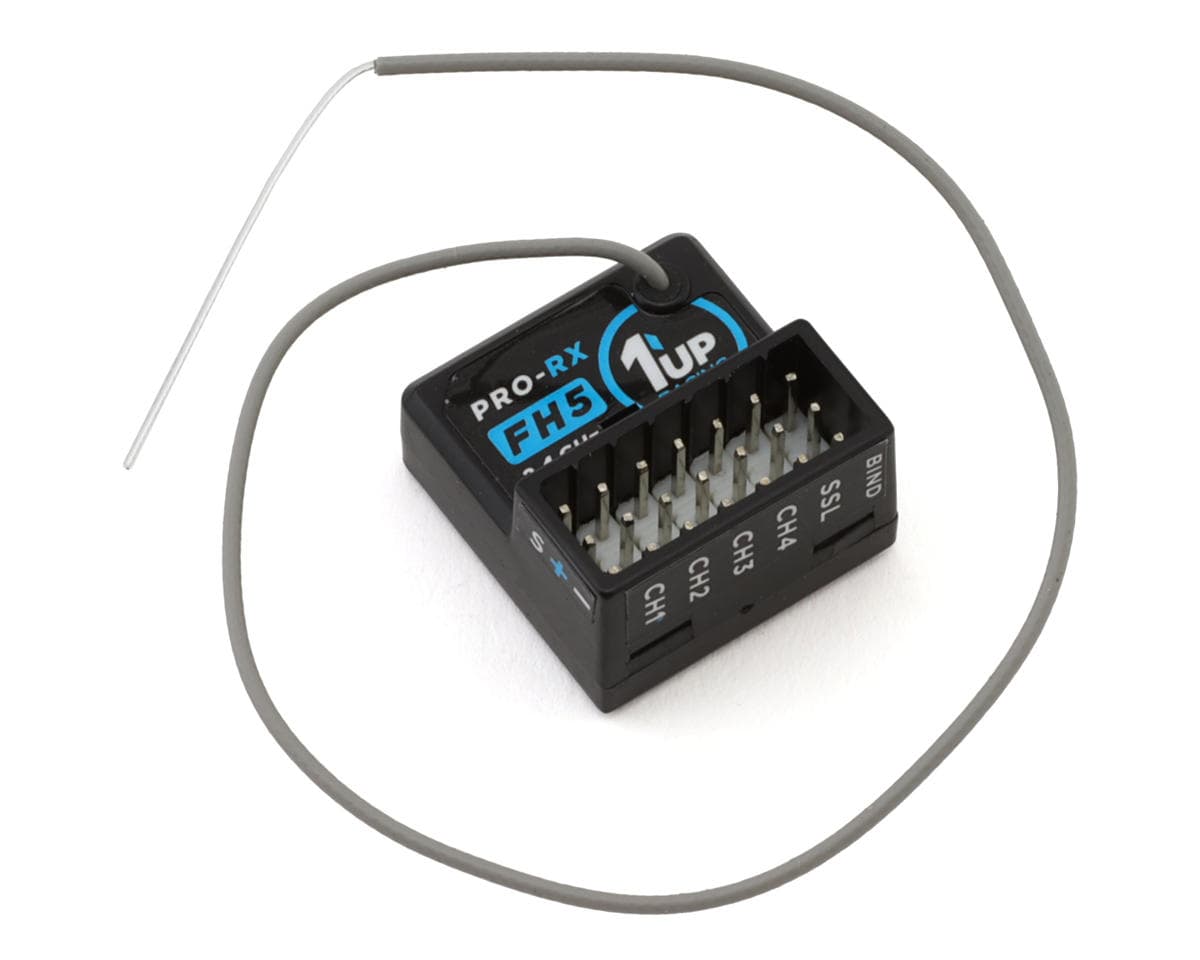 1UP Racing Pro-RX 4-Channel Sanwa FH5 2.4GHz Extended-Range Receiver