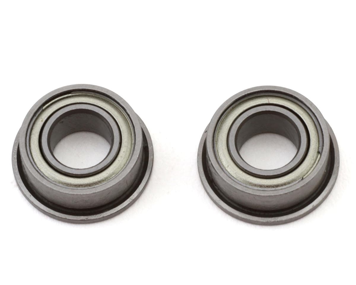 1UP Racing 5x10x4mm Flanged Cv2 Pro Ball Bearings (Ceramic/Chrome) (2)