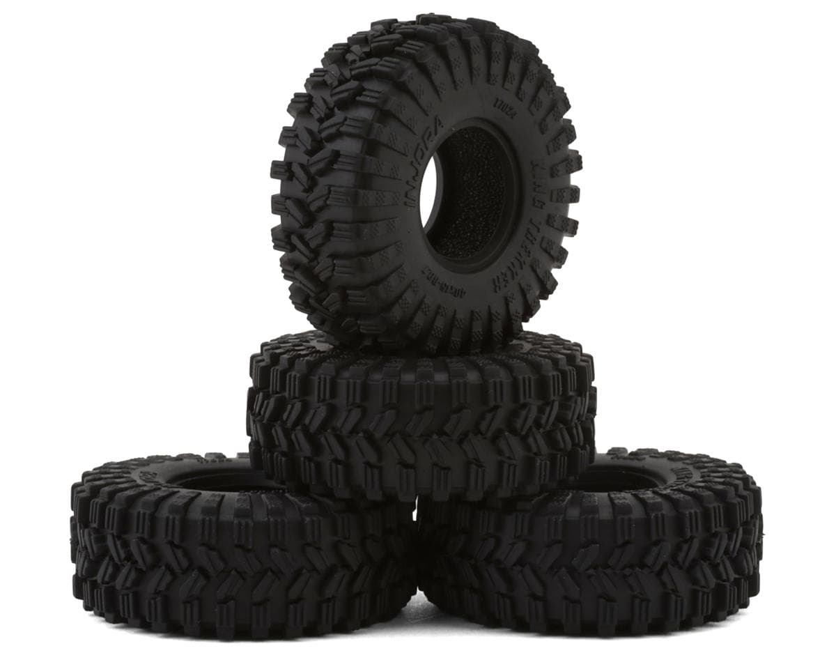 Injora 0.7" King Trekker Micro Rock Crawler Tires (4) (40mm OD) (S5) w/Foam Inserts