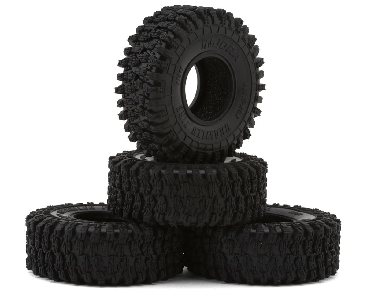 Injora 0.7" "Crawler" Micro Rock Crawler Tires (4) (40mm OD) (S5) w/Foam Inserts