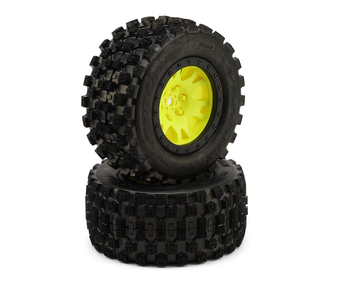 Pro-Line Badlands MX43 Pre-Mounted All-Terrain Tires for Traxxas® X-Maxx® w/Impulse Pro-Loc Wheels (Yellow) (2) (Limited Edition)