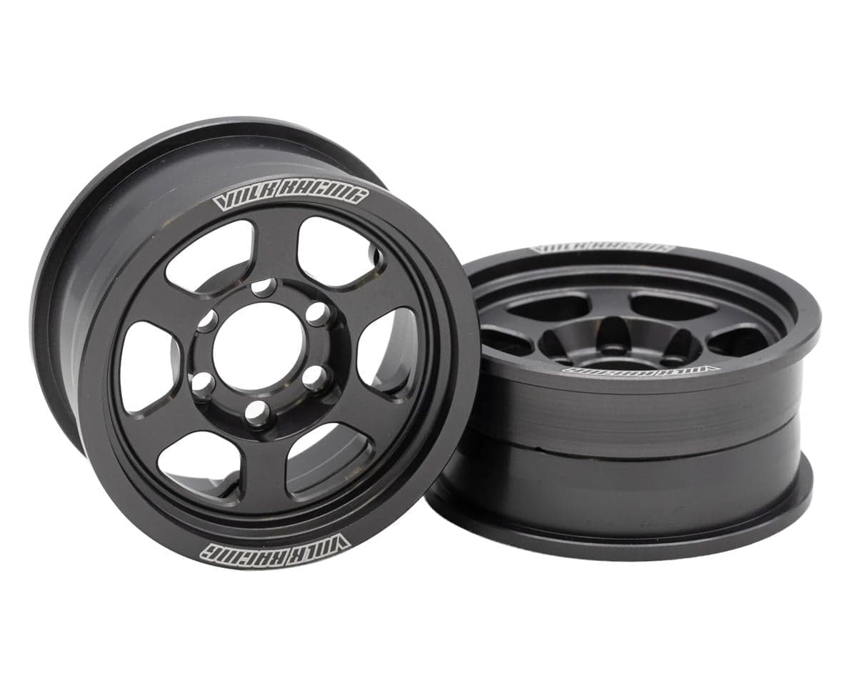 Vanquish Products 1.9" Volk Racing TE37XT CNC Aluminum Crawler Beadlock Wheels (Grey) (2) (M-SPEC)