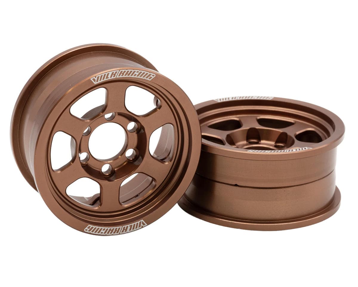 Vanquish Products 1.9" Volk Racing TE37XT CNC Aluminum Crawler Beadlock Wheels (Bronze) (2) (M-SPEC)